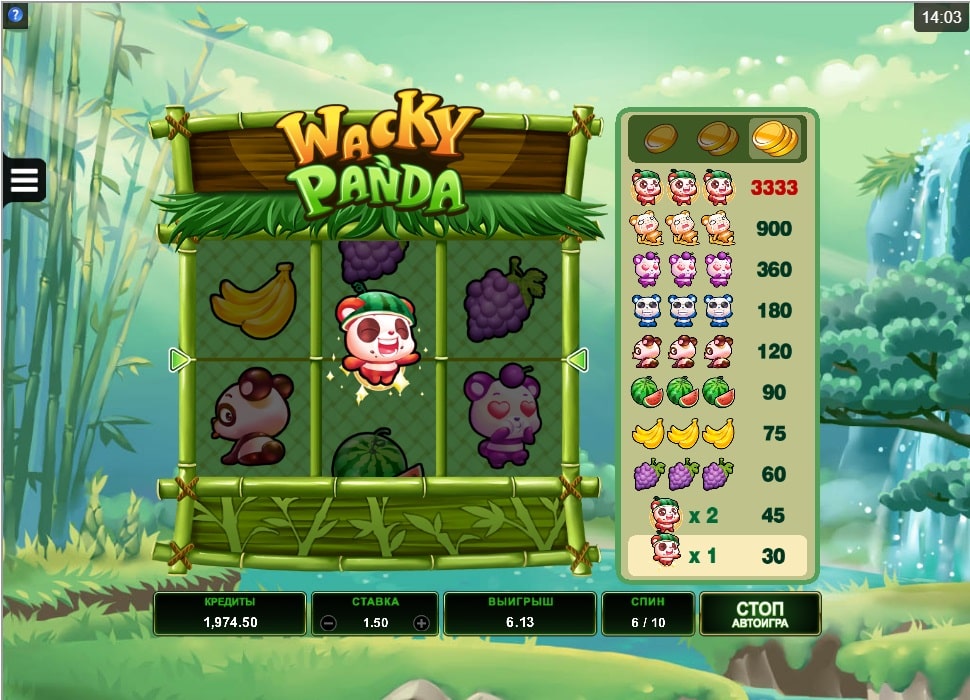 Слот Wacky Panda